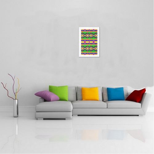 Distorted colorful shapes and stripes Art Print 13‘’x19‘’