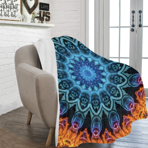 MANDALA SKY ON FIRE Ultra-Soft Micro Fleece Blanket 60"x80"
