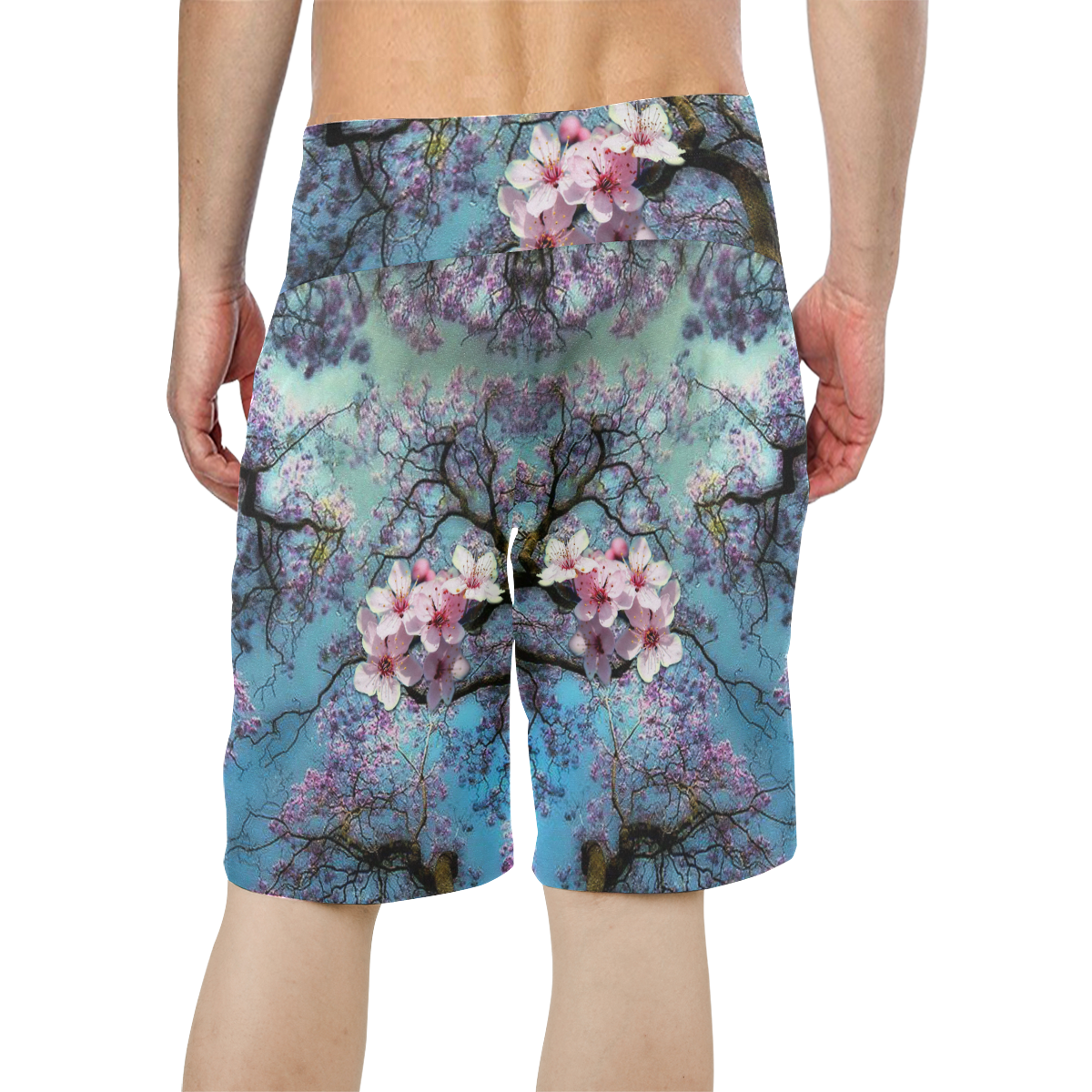 Cherry blossomL Men's All Over Print Board Shorts (Model L16)