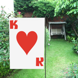 Playing Card King of Hearts Garden Flag 28''x40'' （Without Flagpole）