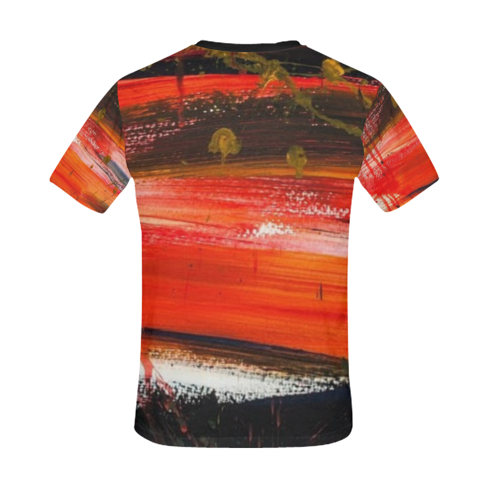 graffiti orange and black Mens all over print by FlipStylez Designs All Over Print T-Shirt for Men/Large Size (USA Size) Model T40)