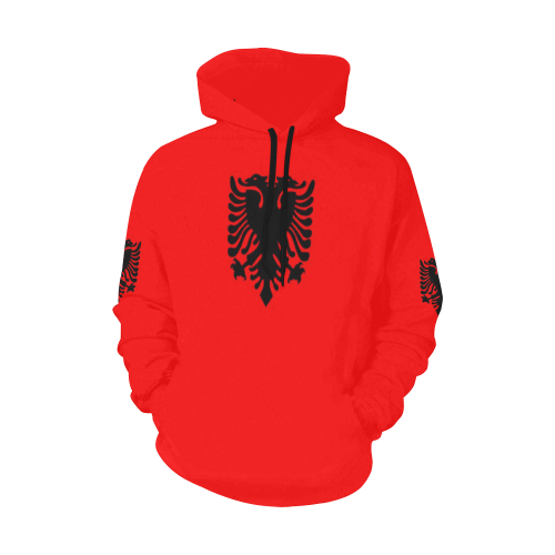 MMA Albania World Flag All Over Print Hoodie for Men/Large Size (USA Size) (Model H13)
