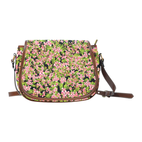 Flower Pattern Saddle Bag/Large (Model 1649)