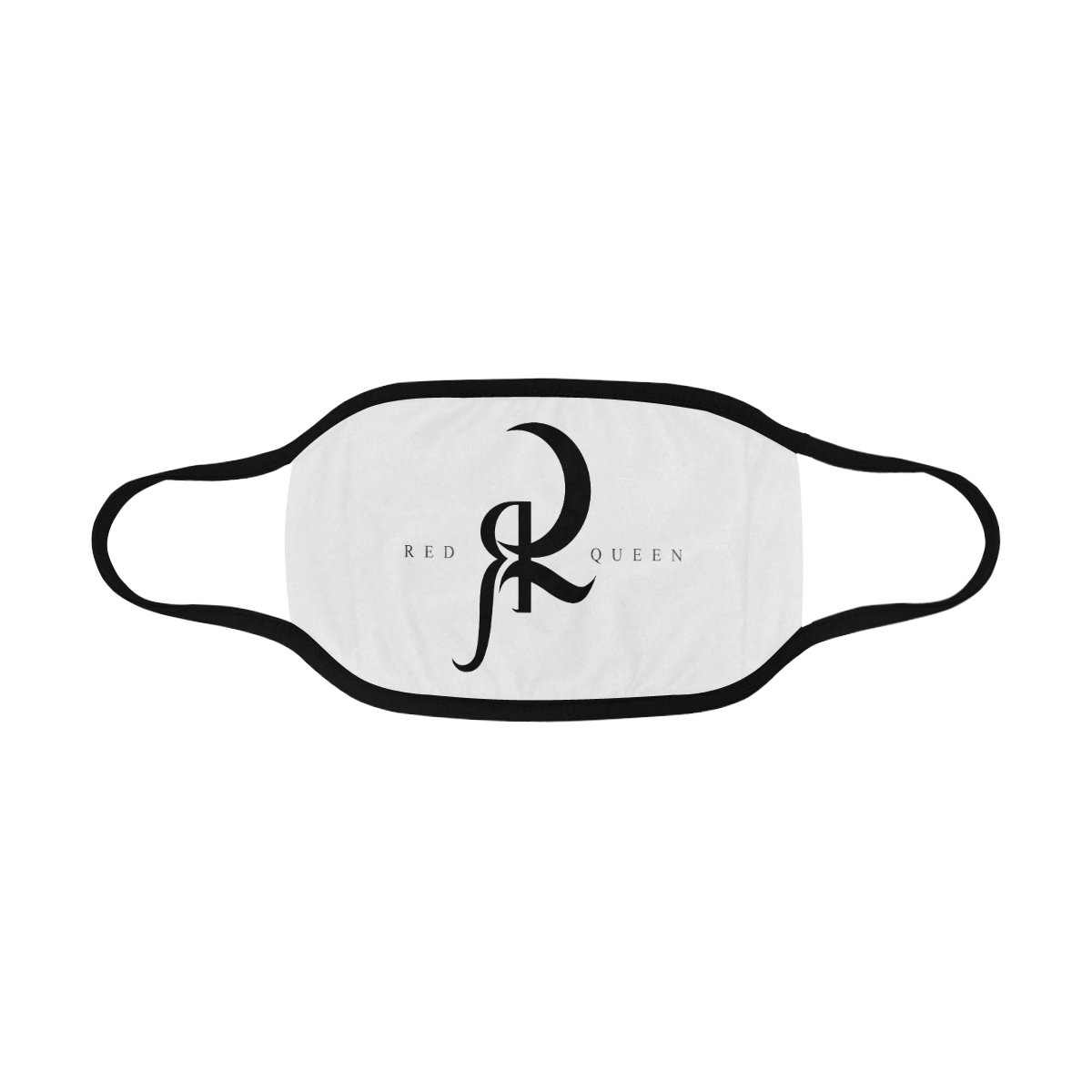 Red Queen Black Logo White Mouth Mask