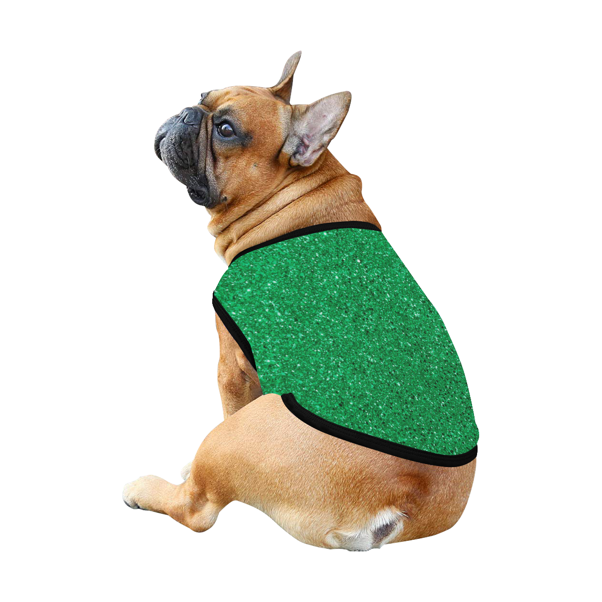 Green Glitter All Over Print Pet Tank Top