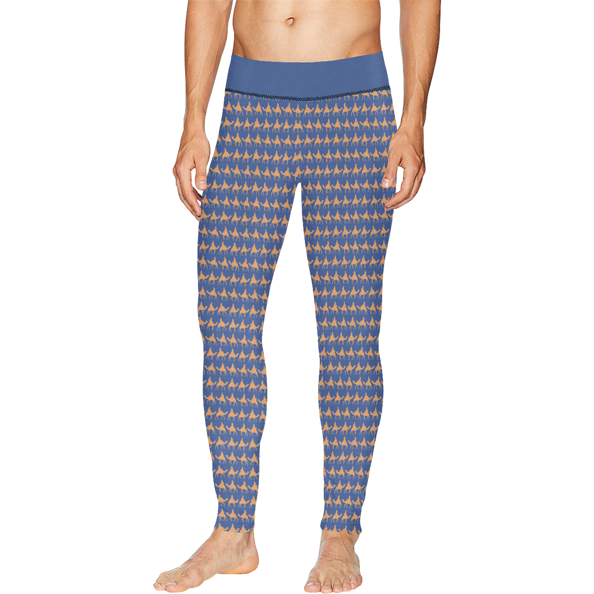 Camel Men's All Over Print Leggings (Model L38)