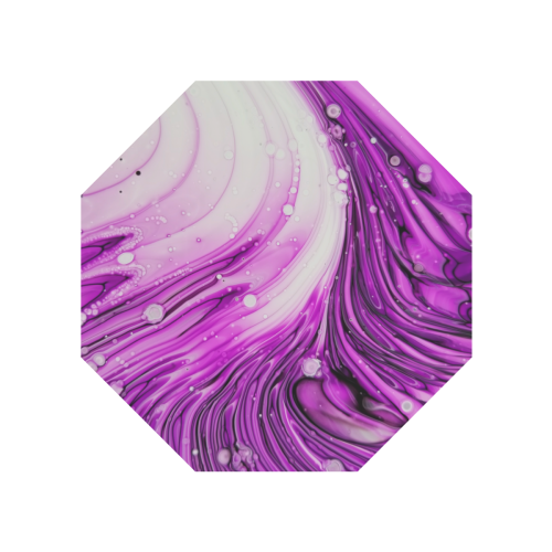 purple swirl. Anti-UV Auto-Foldable Umbrella (Underside Printing) (U06)