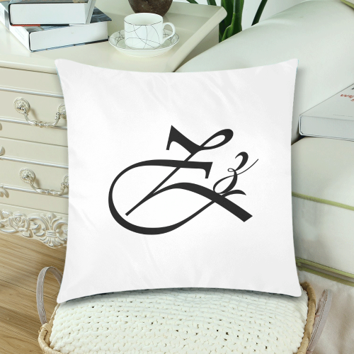 Alphabet Z by Jera Nour Custom Zippered Pillow Cases 18"x 18" (Twin Sides) (Set of 2)