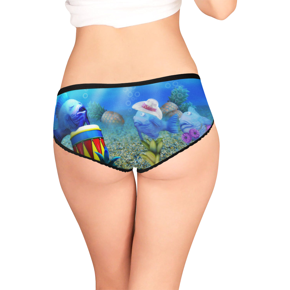 The Singing Fish Women's All Over Print Girl Briefs (Model L14)