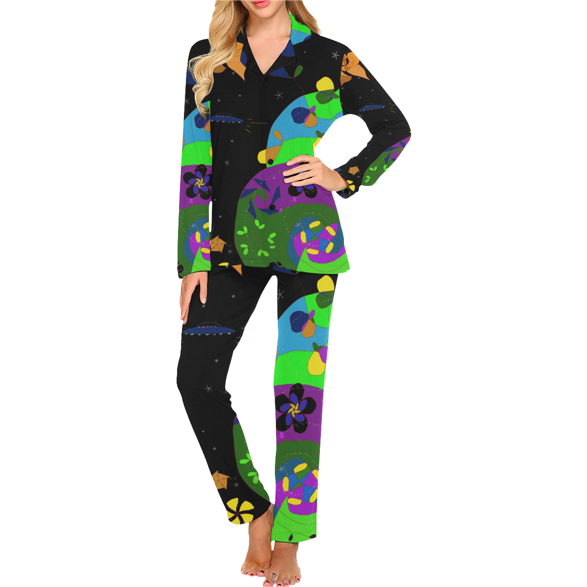 Abstract #11 S 2020 Women's Long Pajama Set