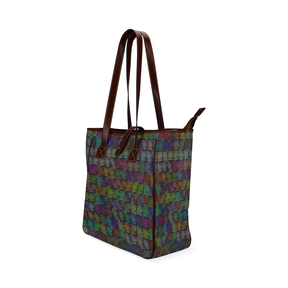 Ripped SpaceTime Stripes Collection Classic Tote Bag (Model 1644)