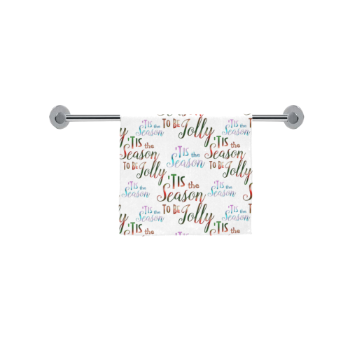 Christmas 'Tis The Season Pattern Custom Towel 16"x28"