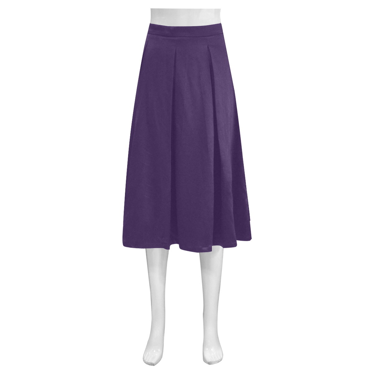 color Russian violet Mnemosyne Women's Crepe Skirt (Model D16)