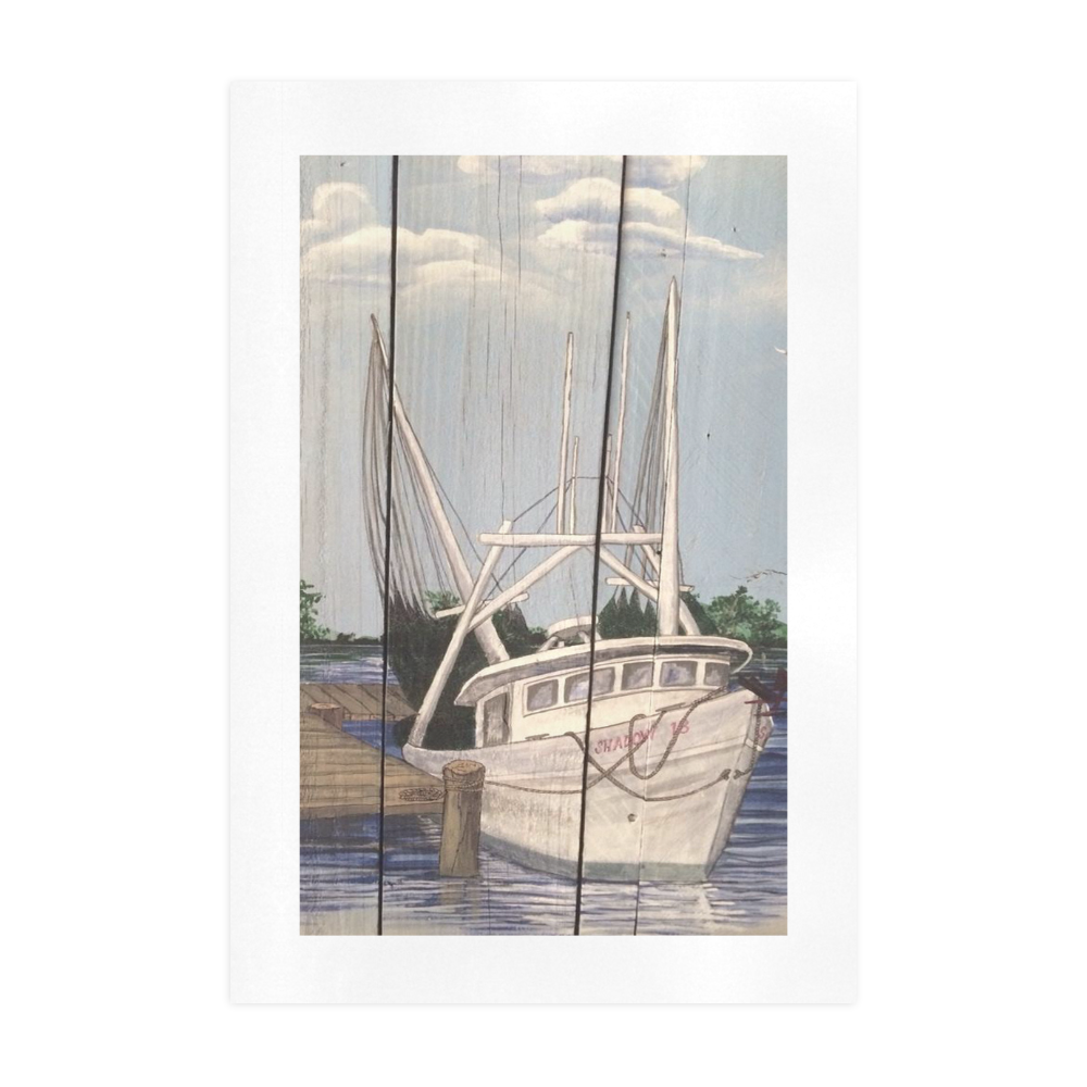 shrimp boat Art Print 19‘’x28‘’