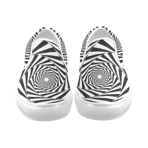 Spiral Men's Unusual Slip-on Canvas Shoes (Model 019)