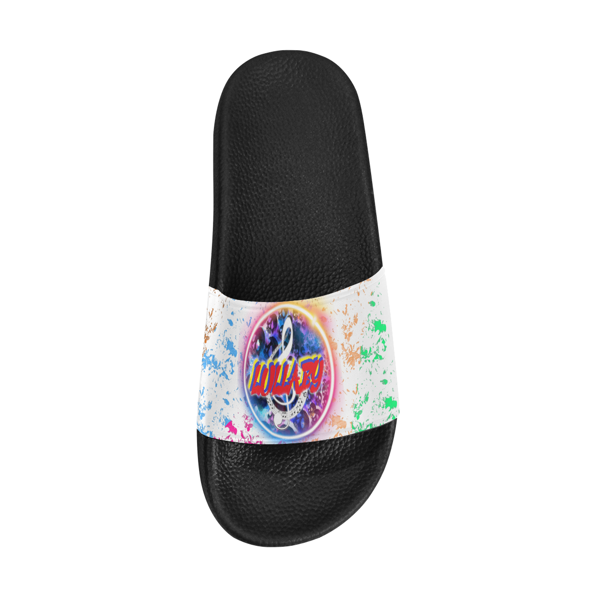 colorful-art class lullaby Men's Slide Sandals/Large Size (Model 057)