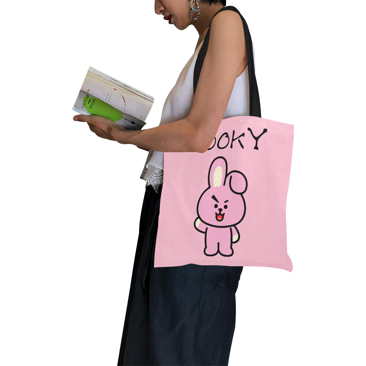 Cooky All Over Print Canvas Tote Bag/Small (Model 1697)