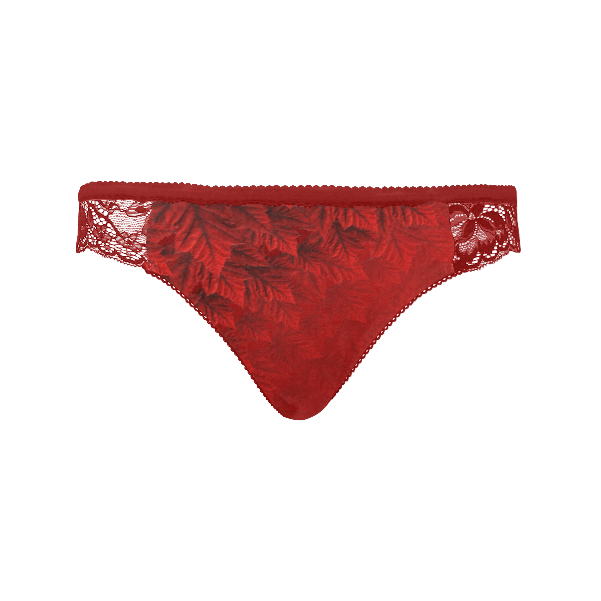 Autumn Maple Leaf Panties Canada Women's Lace Panty (Model L41)