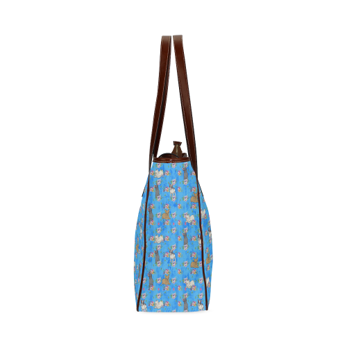 Frenchies in Flowers Classic Tote Bag (Model 1644)