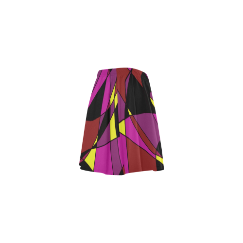 Multicolor Abstract Design S2020 Mini Skating Skirt (Model D36)
