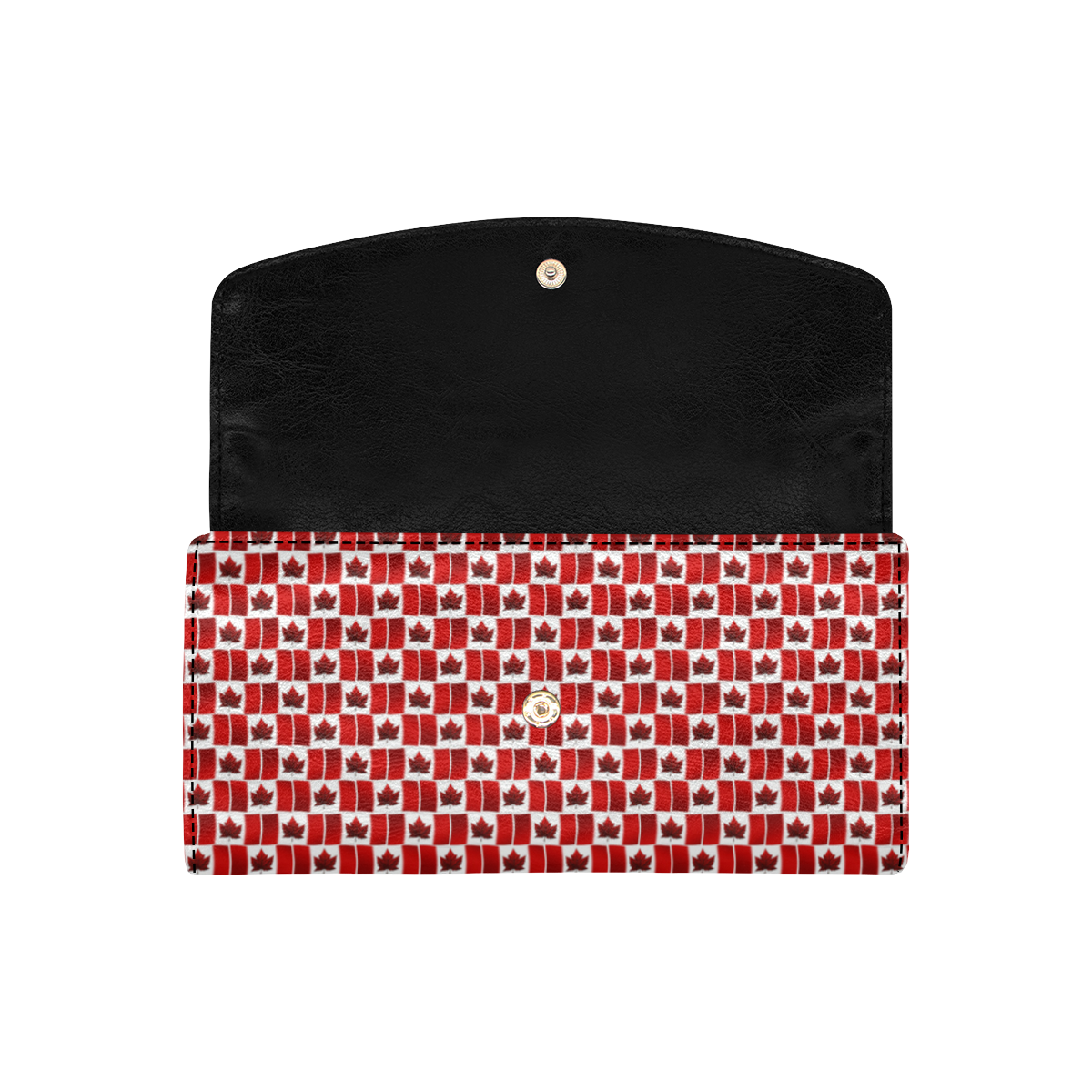 Canadian Flag Wallets Women's Flap Wallet (Model 1707)