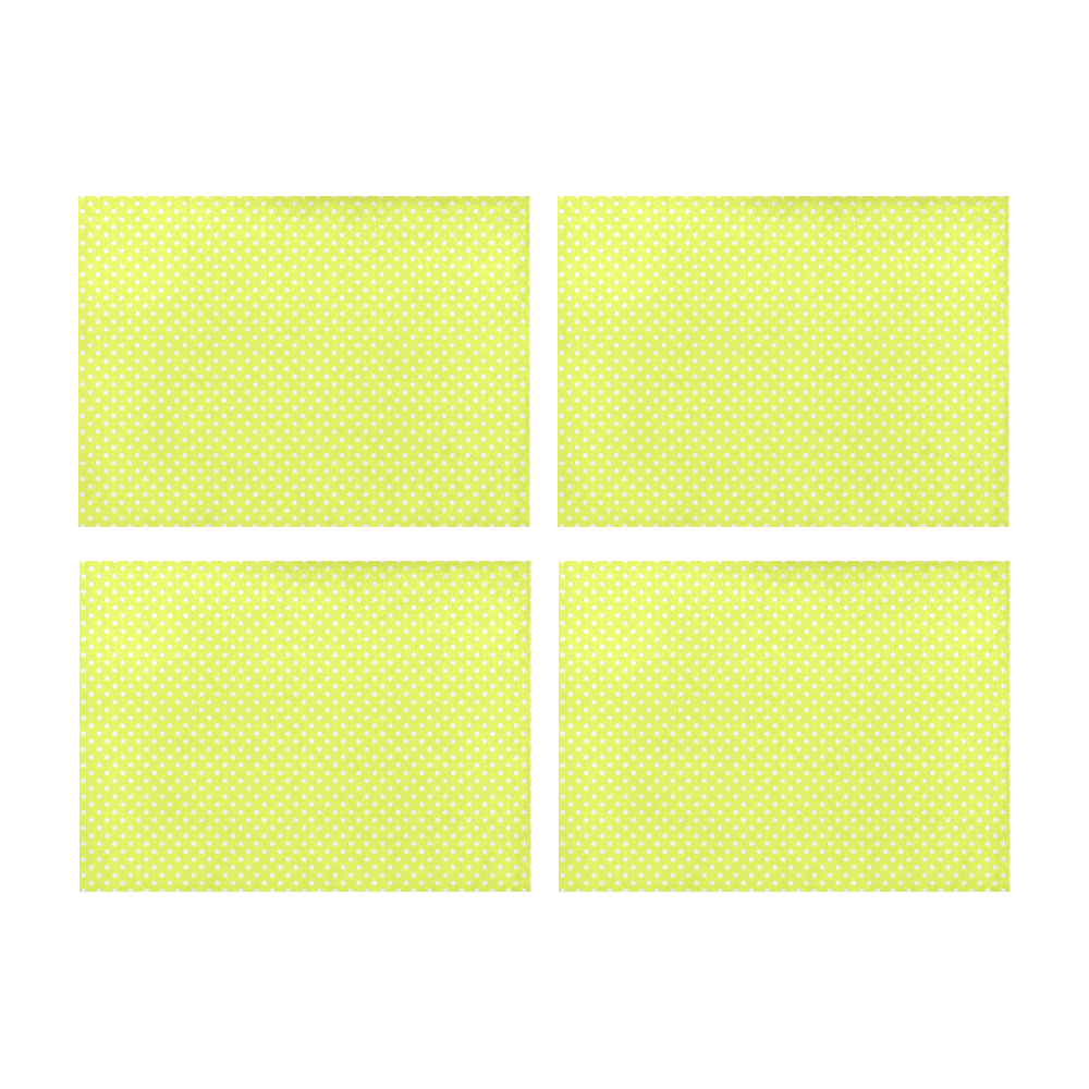 Yellow polka dots Placemat 14’’ x 19’’ (Set of 4)