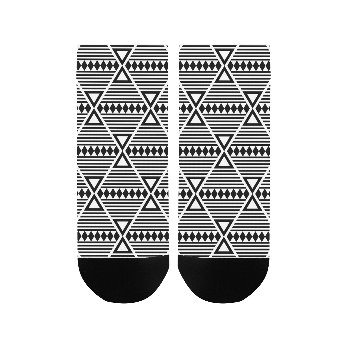 Black Aztec Tribal Women's Ankle Socks