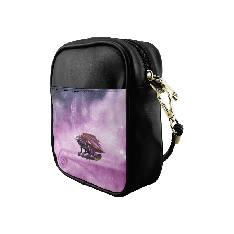 Wonderful violet dragon Sling Bag (Model 1627)
