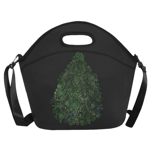 3D Psychedelic Abstract Fantasy Tree Greenery Neoprene Lunch Bag/Large (Model 1669)