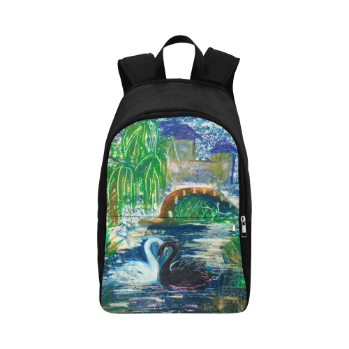 Swans in an Alcove Fabric Backpack for Adult (Model 1659)