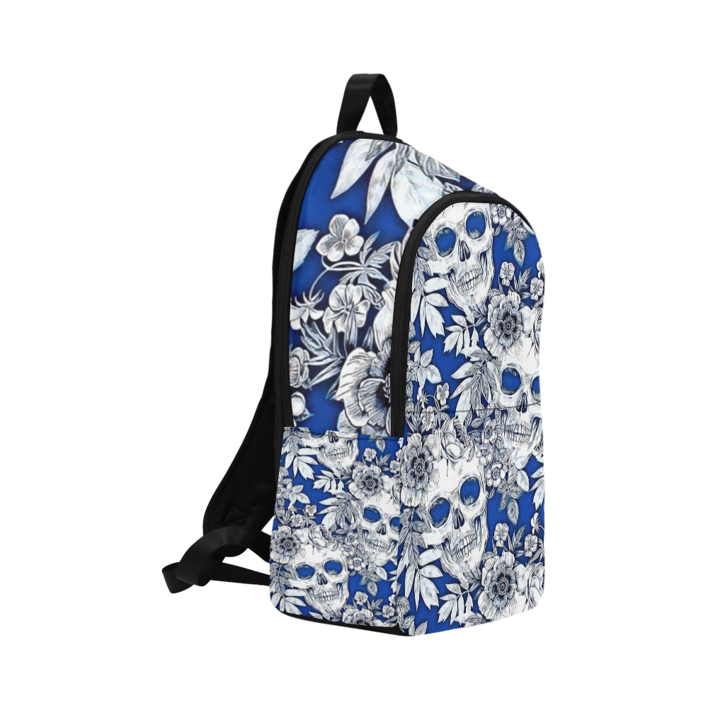 Woke Skulls Festival Union Blue Fabric Backpack for Adult (Model 1659)