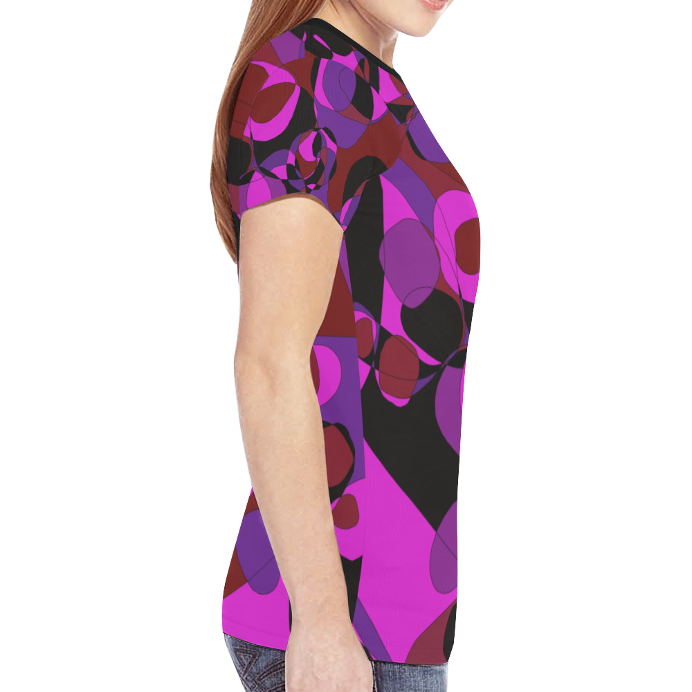 Abstract #18 New All Over Print T-shirt for Women (Model T45)