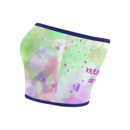 KEEP ON DREAMING - lilac and green Bandeau Top