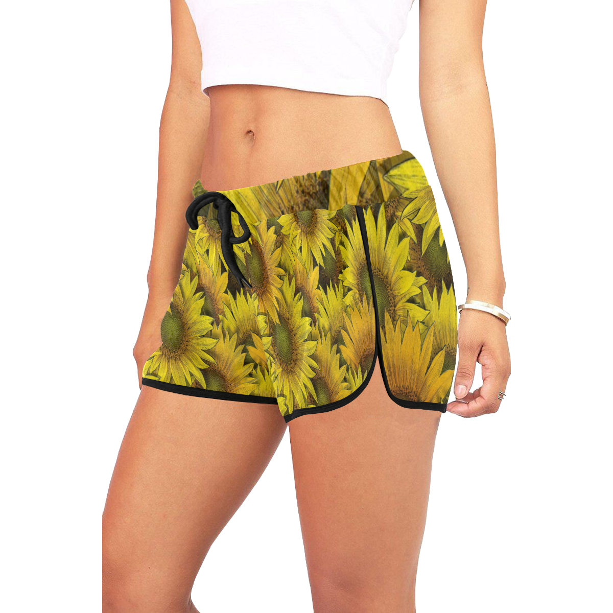 Surreal Sunflowers Women's All Over Print Relaxed Shorts (Model L19)