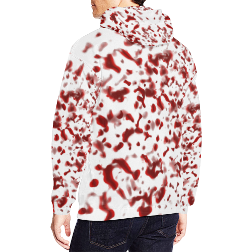 Blood Spatter All Over Print Hoodie for Men/Large Size (USA Size) (Model H13)