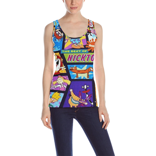 throw back All Over Print Tank Top for Women (Model T43)