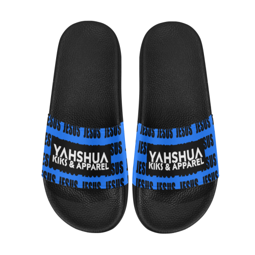 Jesus Slides (Blue) Men's Slide Sandals (Model 057)
