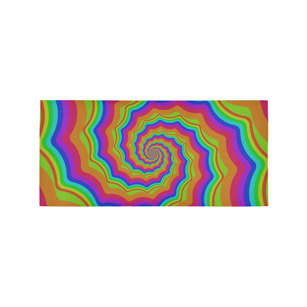Rainbow spiral Area Rug 7'x3'3''