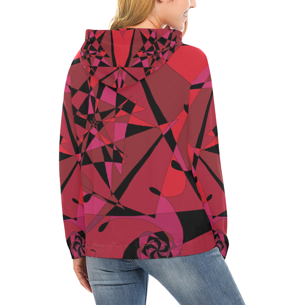 Abstract #8 S 2020 All Over Print Hoodie for Women (USA Size) (Model H13)