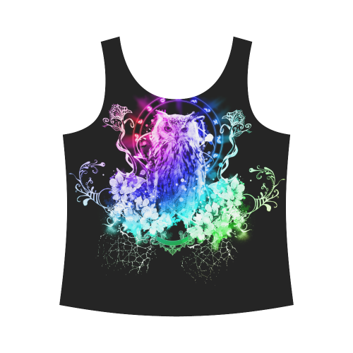 Colorful owl All Over Print Tank Top for Women (Model T43)