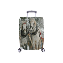 Wintertime Sleigh Ride Luggage Cover/Small 18"-21"