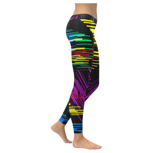 New Pattern factory 2A by JamColors Women's Low Rise Leggings (Invisible Stitch) (Model L05)