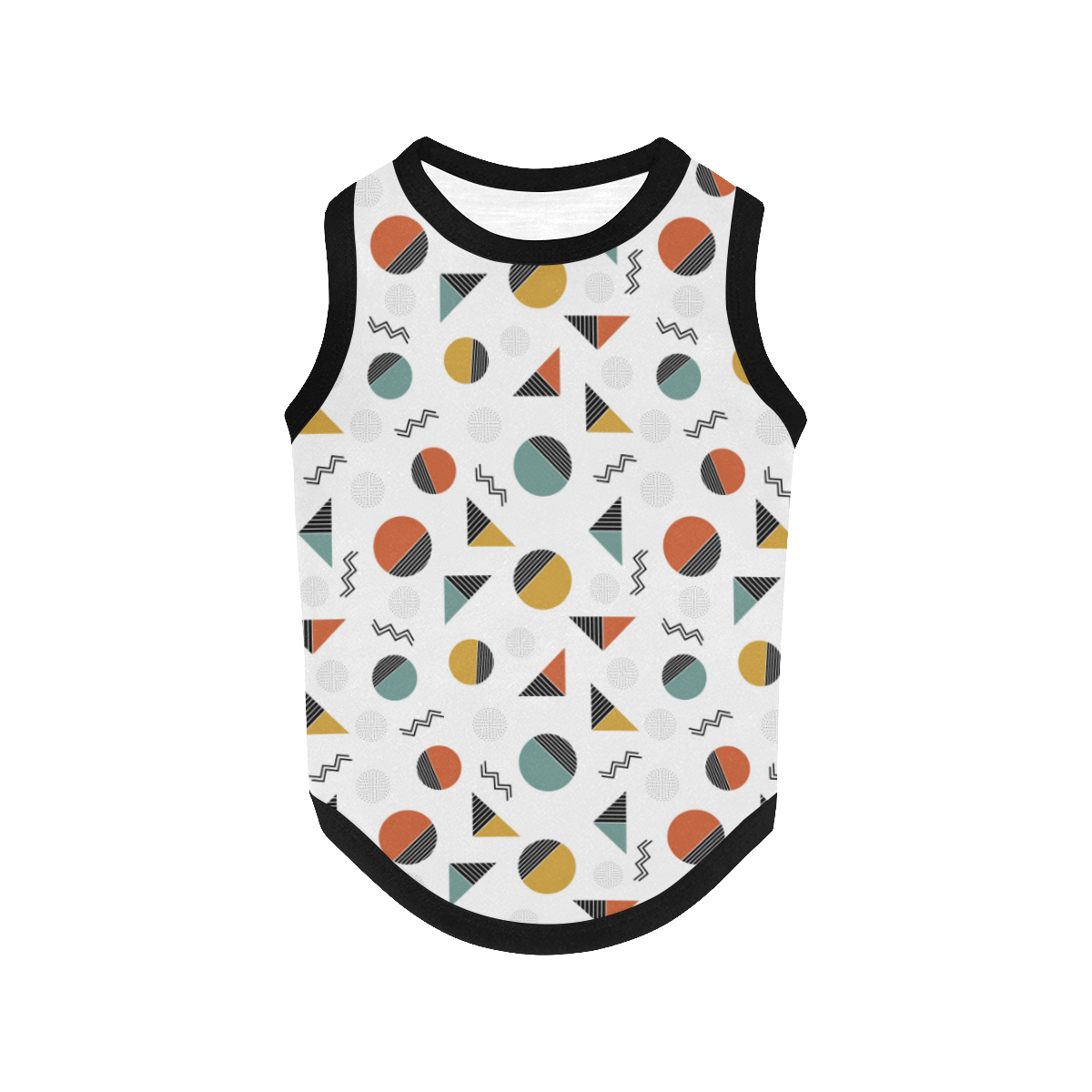 Geo Cutting Shapes All Over Print Pet Tank Top