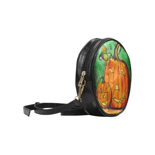 Jack-O'-Lantern Love Round Sling Bag (Model 1647)