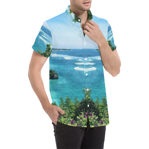 Ayang Yang Beach Bali Men's All Over Print Short Sleeve Shirt (Model T53)