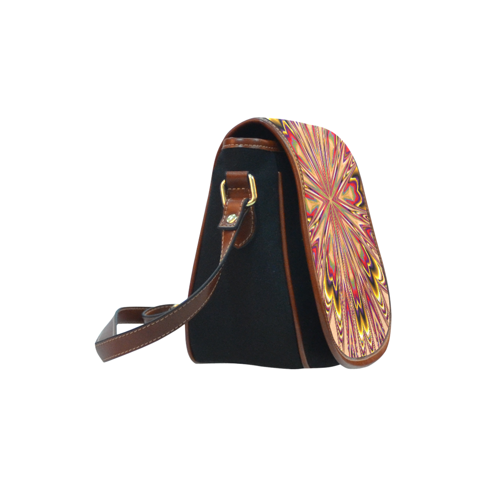 Coral Mandala Saddle Bag/Small (Model 1649)(Flap Customization)