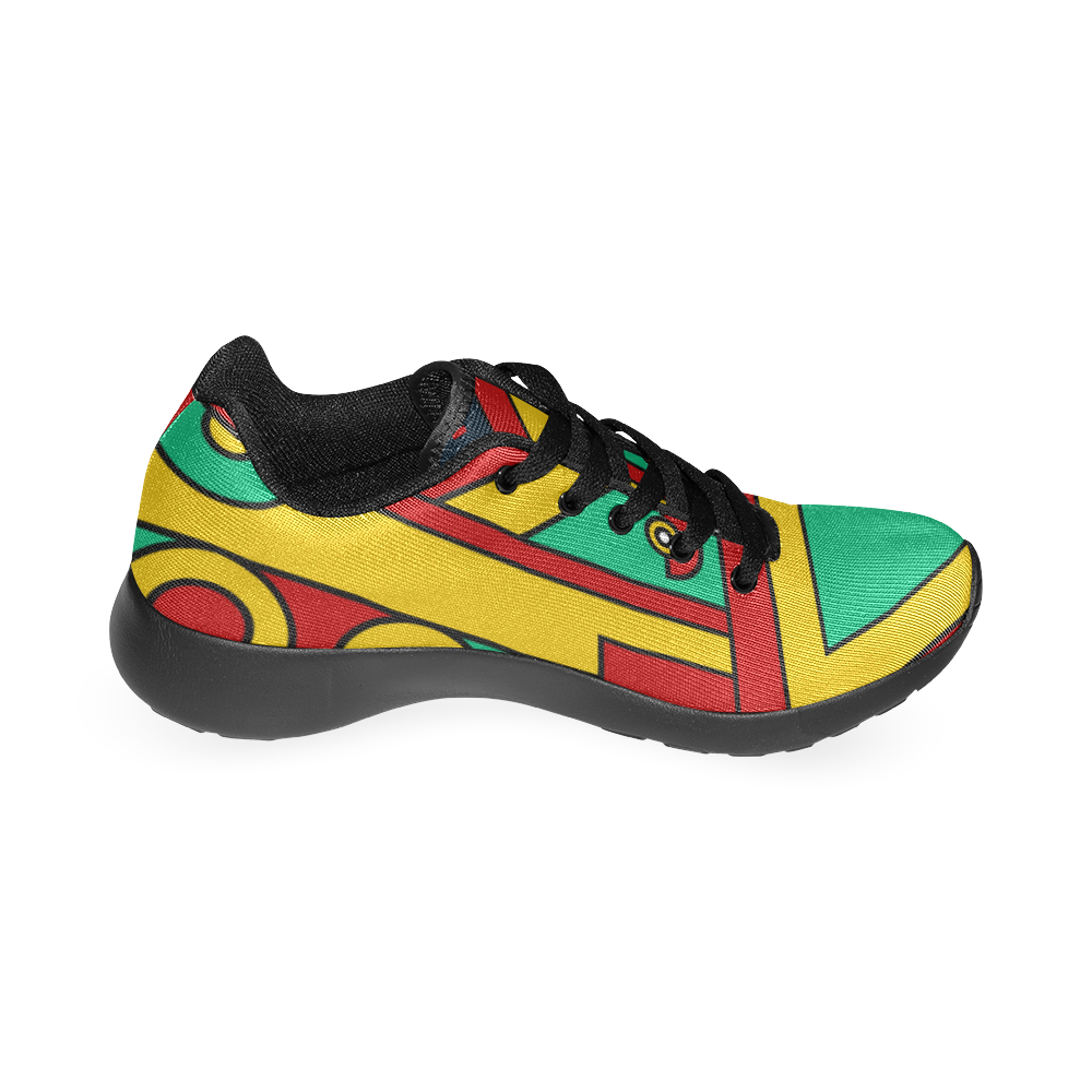 Aztec Spiritual Tribal Men's Running Shoes/Large Size (Model 020)