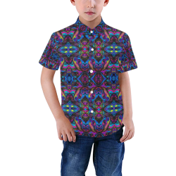 Forcefit Boys' All Over Print Short Sleeve Shirt (Model T59)