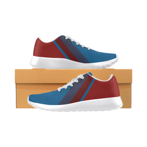 Classic Blue Layers on Red Women’s Running Shoes (Model 020)