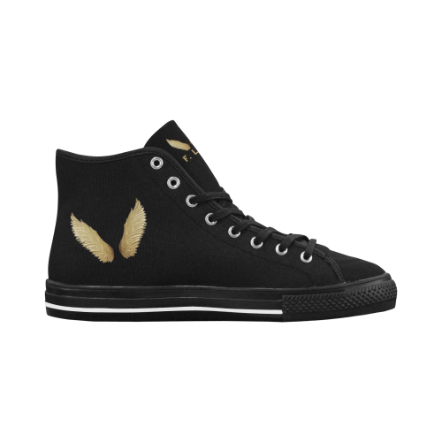 Morning Momie - Women's F L Y Black High Top Canvas Sneakers Vancouver H Women's Canvas Shoes (1013-1)